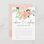 Advice en wenst perzikgrillkaarten informatiekaartje (Voorkant / Achterkant)