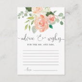 Advice en wenst perzikgrillkaarten informatiekaartje (Voorkant)