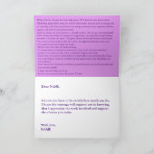 Advice for pacing ME/CFS encouragment card Kaart (Binnen)