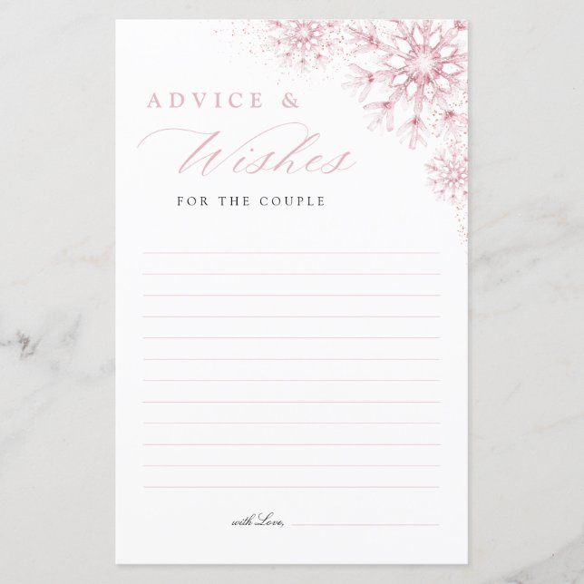 Advice for the Couple Snow in Love Bridal Shower (Voorkant)