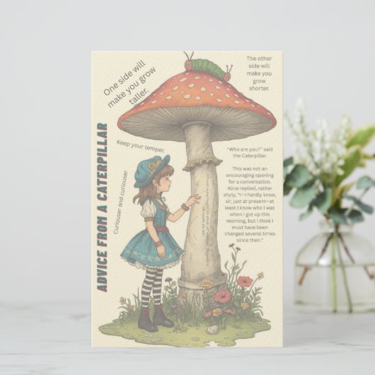 Advice from a Caterpillar Wonderland Stationery Briefpapier (Staand voorkant)