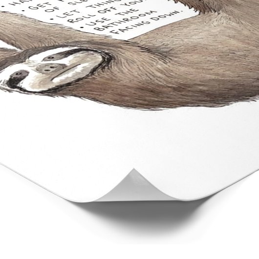 Advice from a sloth art poster (Hoek)