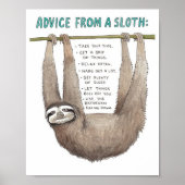 Advice from a sloth art poster (Voorkant)