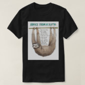 Advice from a sloth art t-shirt (Design voorkant)