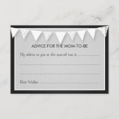 Advice Kaart Baby shower Love Bunting Black (Voorkant)