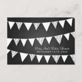 Advice Kaart Baby shower Love Bunting Black (Achterkant)