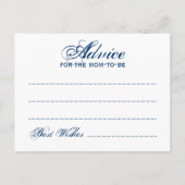 Advice Kaart Baby shower Night Sparkle Blue (Achterkant)