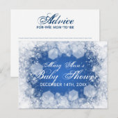 Advice Kaart Baby shower Night Sparkle Blue (Voorkant / Achterkant)