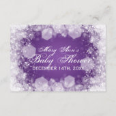 Advice Kaart Baby shower Night Sparkle Paars (Achterkant)