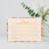 Advice Kaart Baby shower Winter Sparkle Sinaasappe (Staand voorkant)