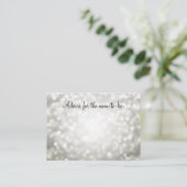 Advice Kaart Baby shower Zilveren Glitter Lichten (Staand voorkant)