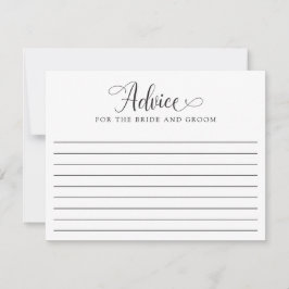 Advice Kaart Elegant Wedding Minimal Script Modern