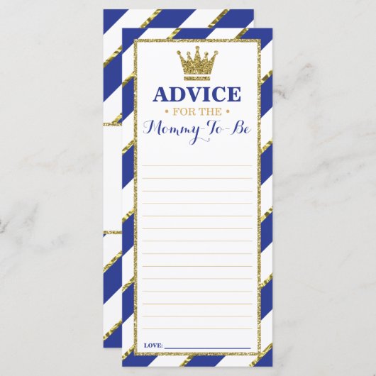 Advice Kaart for Ma-To-Be, Baby shower, 25 pack (Voorkant / Achterkant)