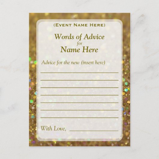 Advice Kaart | Glam Glitter (Voorkant)
