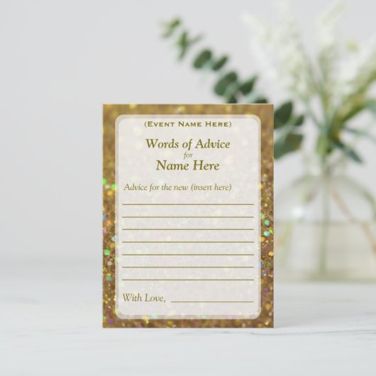 Advice Kaart | Glam Glitter (Staand voorkant)