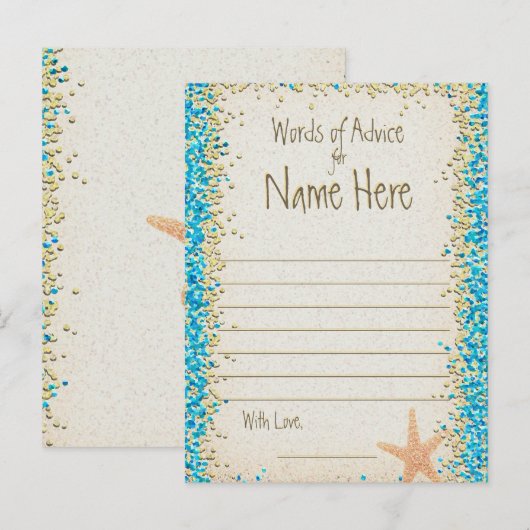 Advice Kaart | Ocean Confetti (Voorkant / Achterkant)