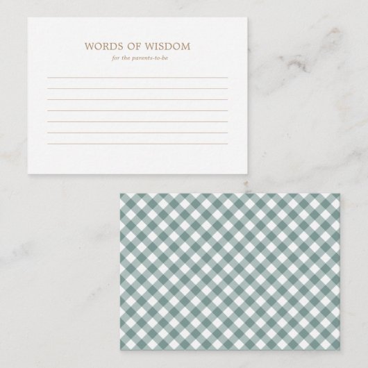 Advice Kaart - Rustic Autumn Herfst Baby shower (Voorkant / Achterkant)