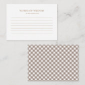 Advice Kaart - Rustic Autumn Herfst Baby shower (Voorkant / Achterkant)