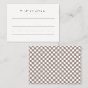 Advice Kaart - Rustic Autumn Herfst Baby shower