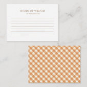 Advice Kaart - Rustic Autumn Herfst Baby shower (Voorkant / Achterkant)