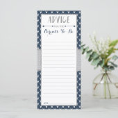 Advice-Kaart voor Baby shower van het bos van de t (Staand voorkant)