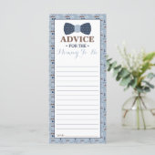 Advice Kaart voor het Baby shower van het kleine M (Staand voorkant)