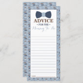 Advice Kaart voor het Baby shower van het kleine M (Voorkant / Achterkant)