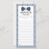 Advice Kaart voor het Baby shower van het kleine M (Voorkant)