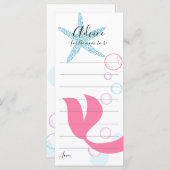 Advice-Kaart voor het Baby shower van het meisje v (Voorkant / Achterkant)