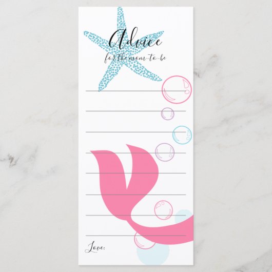 Advice-Kaart voor het Baby shower van het meisje v (Voorkant)