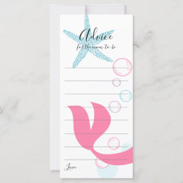 Advice-Kaart voor het Baby shower van het meisje v
