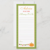 Advice Kaart voor mam-tot-zijn, kleine pompoen (Voorkant)