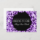Advice Kaart Vrijgezellenfeest Paarse reserveverli (Voorkant / Achterkant)