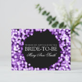 Advice Kaart Vrijgezellenfeest Paarse reserveverli (Staand voorkant)