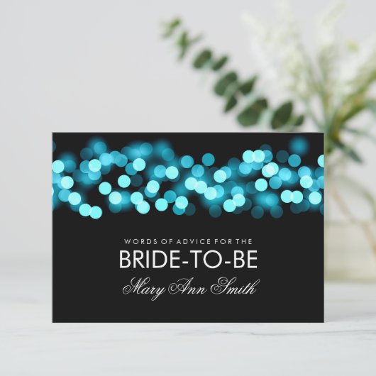 Advice Kaart Vrijgezellenfeest Turquoise Hollywood (Staand voorkant)