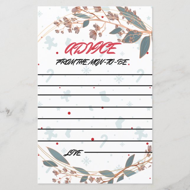 ADVICE-KAARTEN VAN MOM-TO-BE (Voorkant)