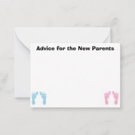 Advice-Kaarten voor de nieuwe ouders Advieskaart