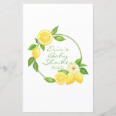 Advice-Kaarten voor mam Baby shower Lemon Yellow (Achterkant)
