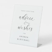 Advice Sign for Elegant Wedding Reclamebord Met Voetstuk (Voorkant)