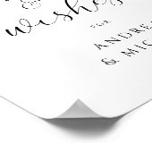 Advice Sign for Elegant Wedding Wishes Poster (Hoek)
