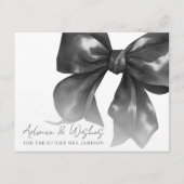 Advice Wishes Black Bow Informatiekaartje (Voorkant)