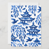 Advice & Wishes  Bridal shower Blue Chinoiserie (Achterkant)