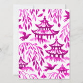 Advice & Wishes  Bridal shower Pink Chinoiserie (Achterkant)