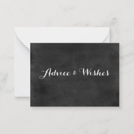 Advice & wishes Weddenschappen | Chalkboard Advieskaart