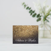 Advice & Wishes Weddenschappen - Gold Lit Nite Advieskaart (Staand voorkant)