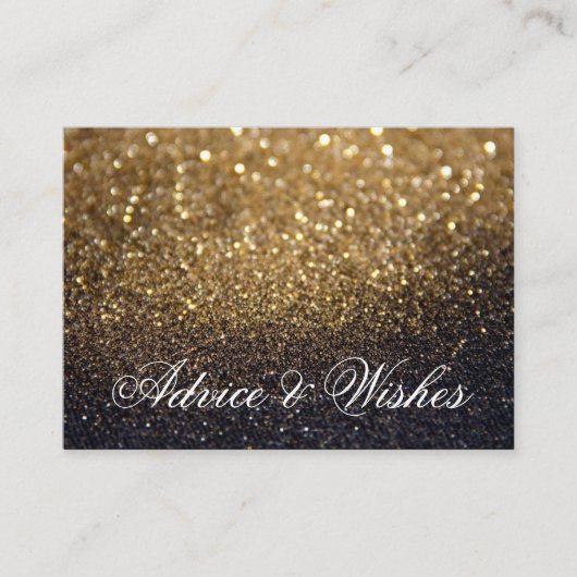 Advice & Wishes Weddenschappen - Gold Lit Nite Advieskaart (Voorkant)