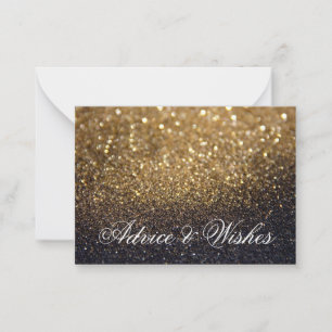 Advice & Wishes Weddenschappen - Gold Lit Nite Advieskaart