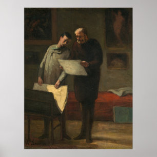 Advies aan een jonge kunstenaar - Honoré Daumier F Poster