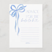 Advies aan het Bride Blue Bow Vrijgezellenfeest sp Briefkaart (Voorkant)