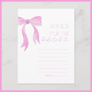 Advies aan het Bride Pink Bow Vrijgezellenfeest sp Briefkaart